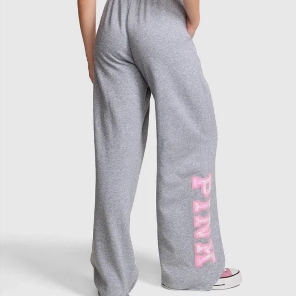 LoveShackFancy x Pink Wide Leg Sweatpants - Picture 2 of 8